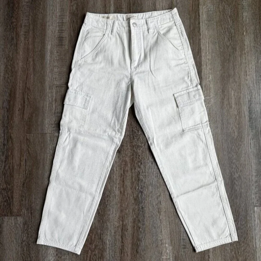 Universal Thread Off White Cargo Pants Boyfriend Size 4 - Picture 1 of 6